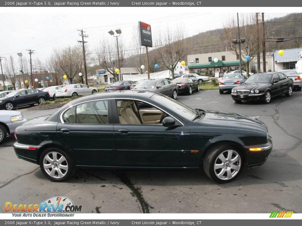 2006 Jaguar X-Type 3.0 Jaguar Racing Green Metallic / Ivory Photo #4