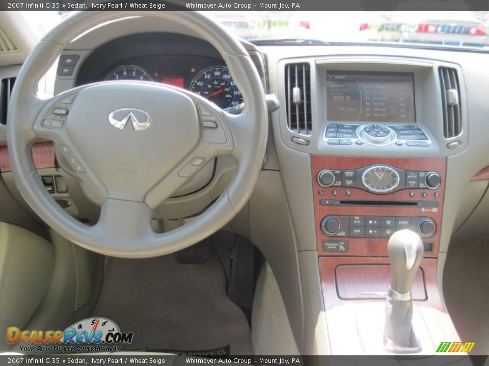 2007 Infiniti G 35 x Sedan Ivory Pearl / Wheat Beige Photo #33