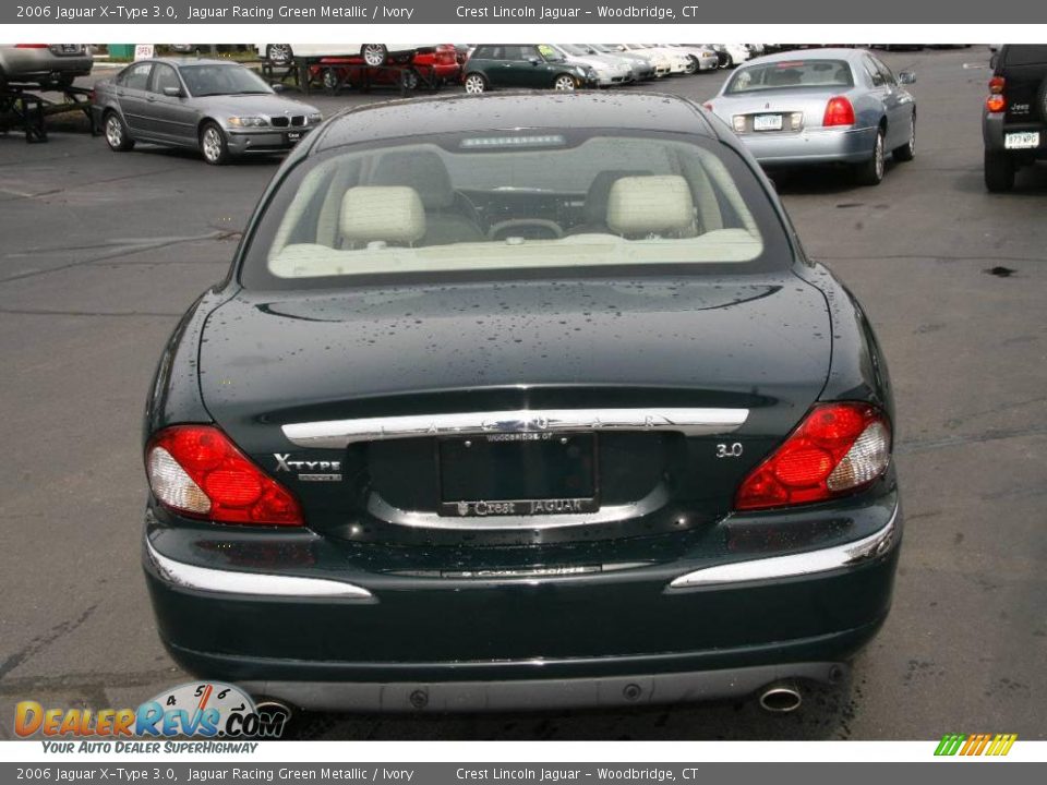 2006 Jaguar X-Type 3.0 Jaguar Racing Green Metallic / Ivory Photo #6