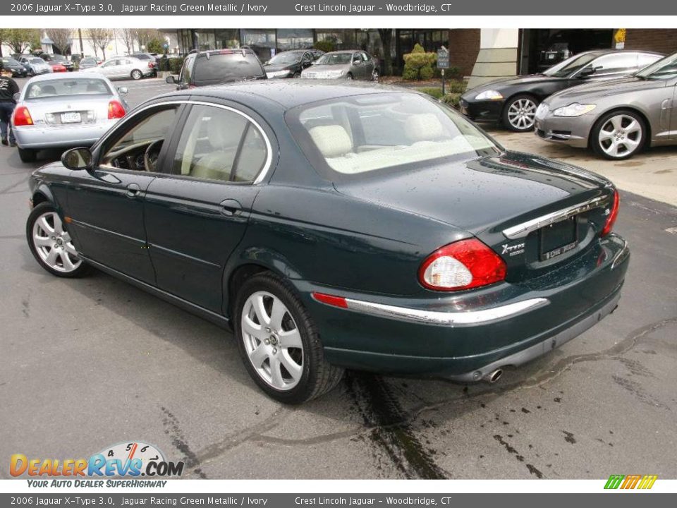 2006 Jaguar X-Type 3.0 Jaguar Racing Green Metallic / Ivory Photo #8