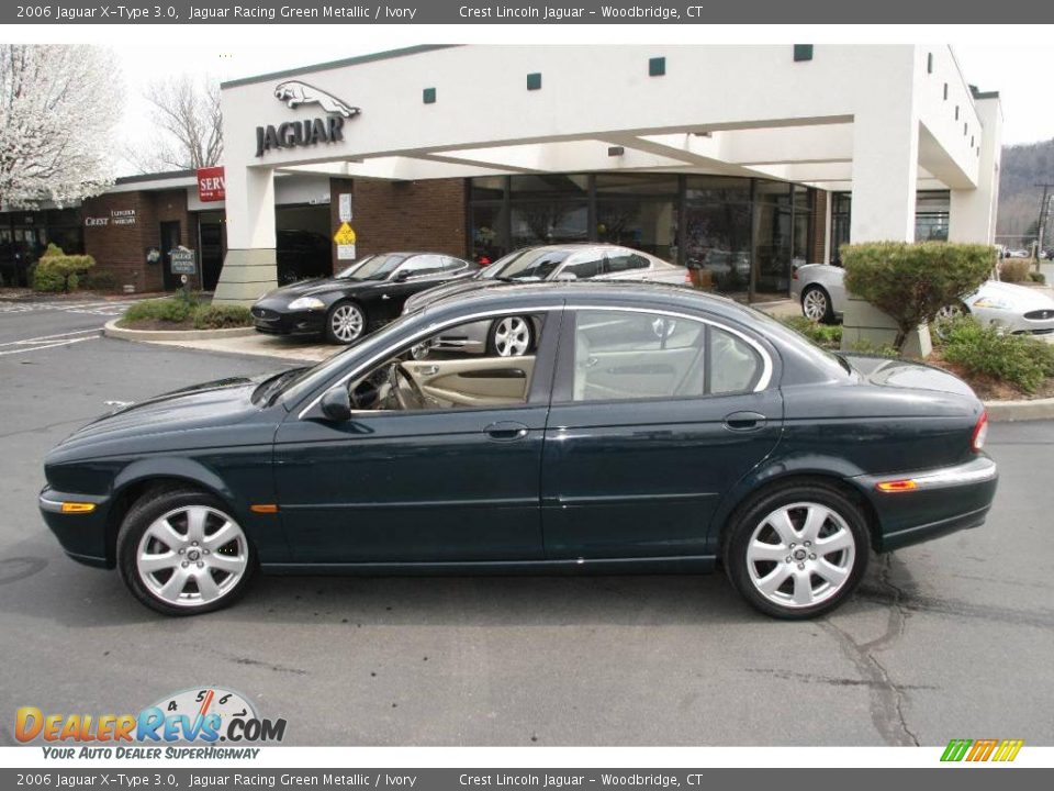 2006 Jaguar X-Type 3.0 Jaguar Racing Green Metallic / Ivory Photo #9