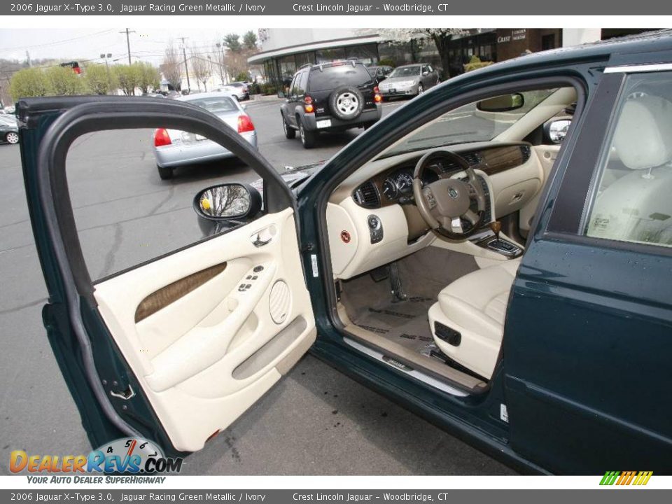 2006 Jaguar X-Type 3.0 Jaguar Racing Green Metallic / Ivory Photo #10