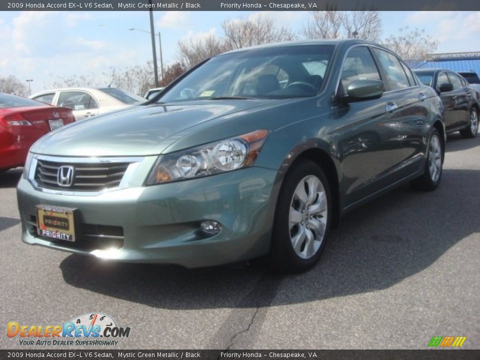 2009 Honda Accord EX-L V6 Sedan Mystic Green Metallic / Black Photo #1