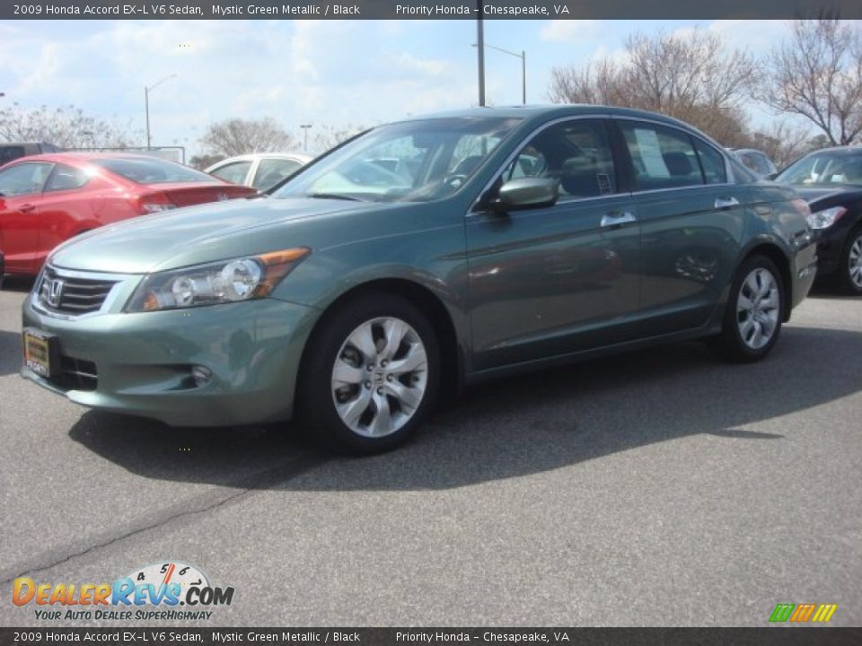 2009 Honda Accord EX-L V6 Sedan Mystic Green Metallic / Black Photo #2