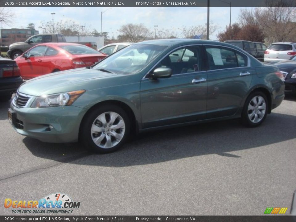 2009 Honda Accord EX-L V6 Sedan Mystic Green Metallic / Black Photo #3