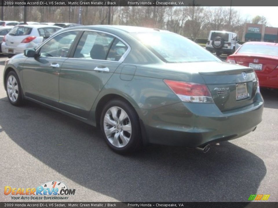 2009 Honda Accord EX-L V6 Sedan Mystic Green Metallic / Black Photo #4