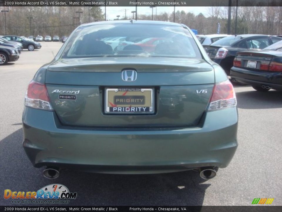 2009 Honda Accord EX-L V6 Sedan Mystic Green Metallic / Black Photo #5