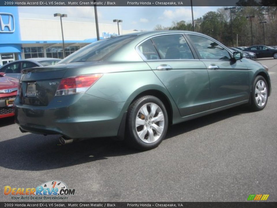 2009 Honda Accord EX-L V6 Sedan Mystic Green Metallic / Black Photo #6