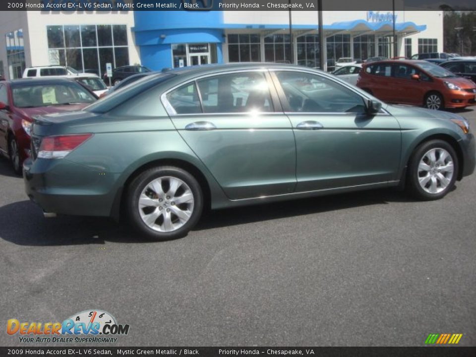 2009 Honda Accord EX-L V6 Sedan Mystic Green Metallic / Black Photo #7