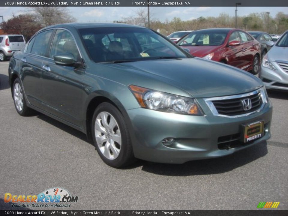 2009 Honda Accord EX-L V6 Sedan Mystic Green Metallic / Black Photo #8