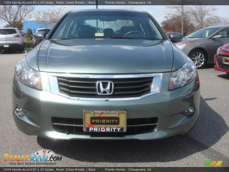 2009 Honda Accord EX-L V6 Sedan Mystic Green Metallic / Black Photo #9