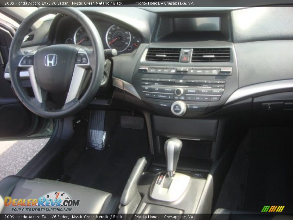 2009 Honda Accord EX-L V6 Sedan Mystic Green Metallic / Black Photo #13