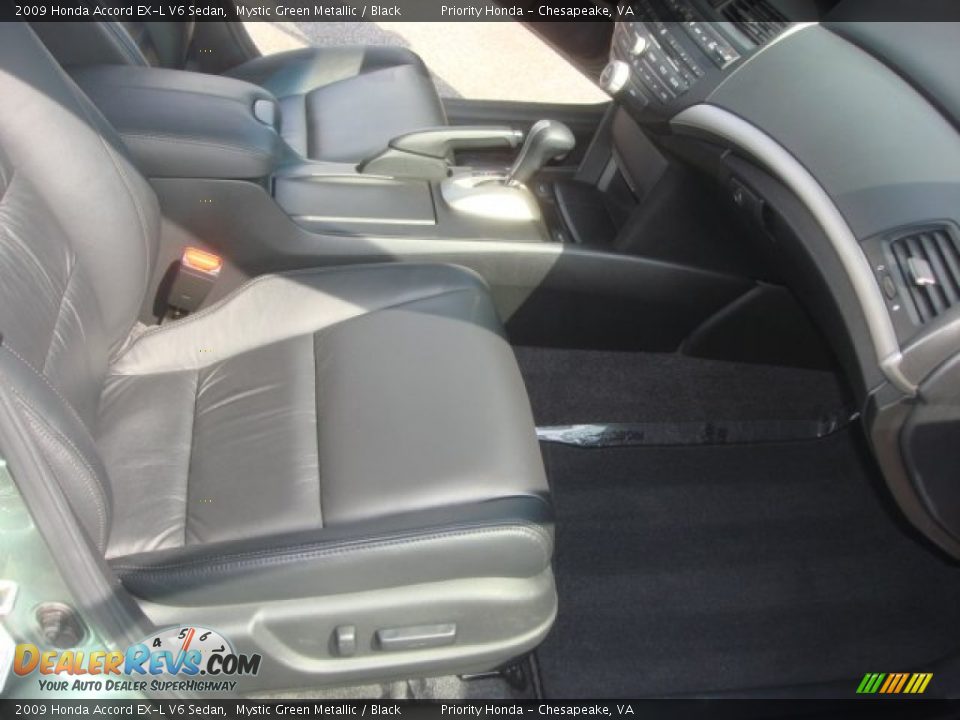 2009 Honda Accord EX-L V6 Sedan Mystic Green Metallic / Black Photo #14