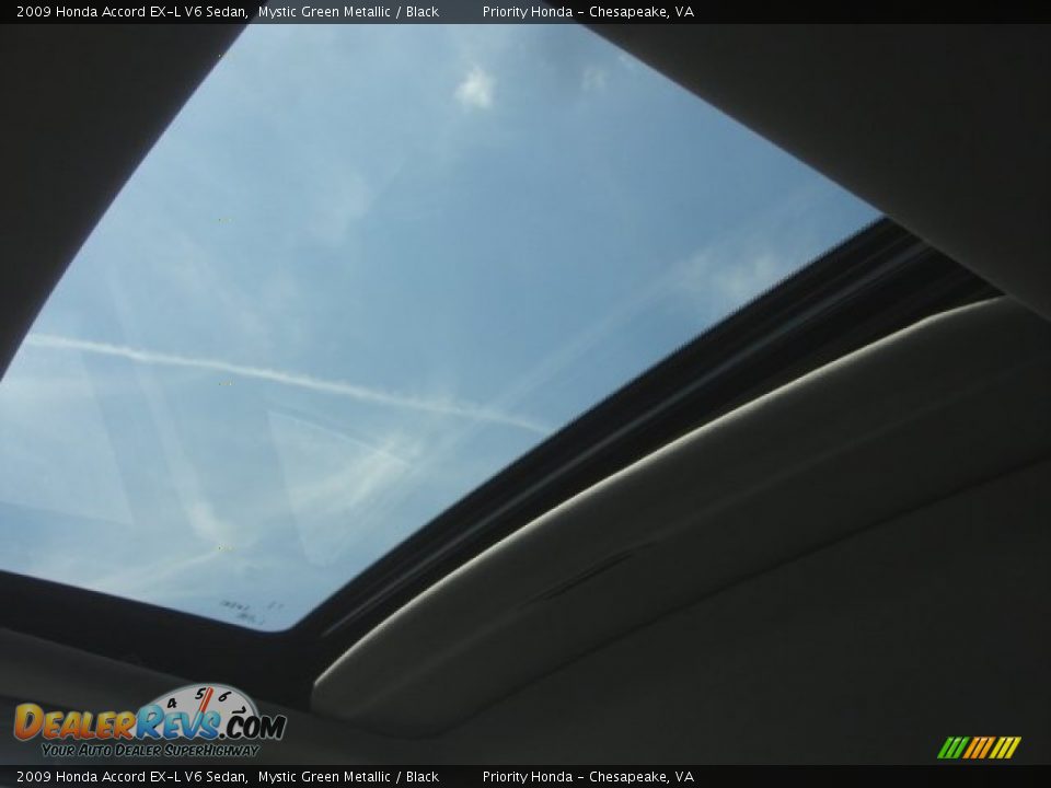 2009 Honda Accord EX-L V6 Sedan Mystic Green Metallic / Black Photo #17