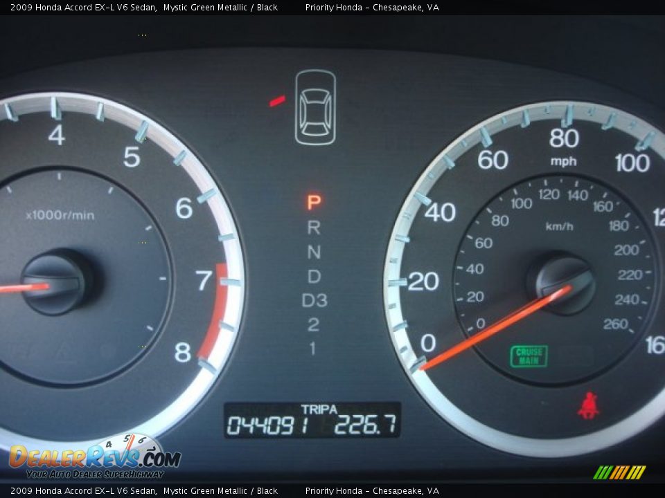 2009 Honda Accord EX-L V6 Sedan Mystic Green Metallic / Black Photo #19