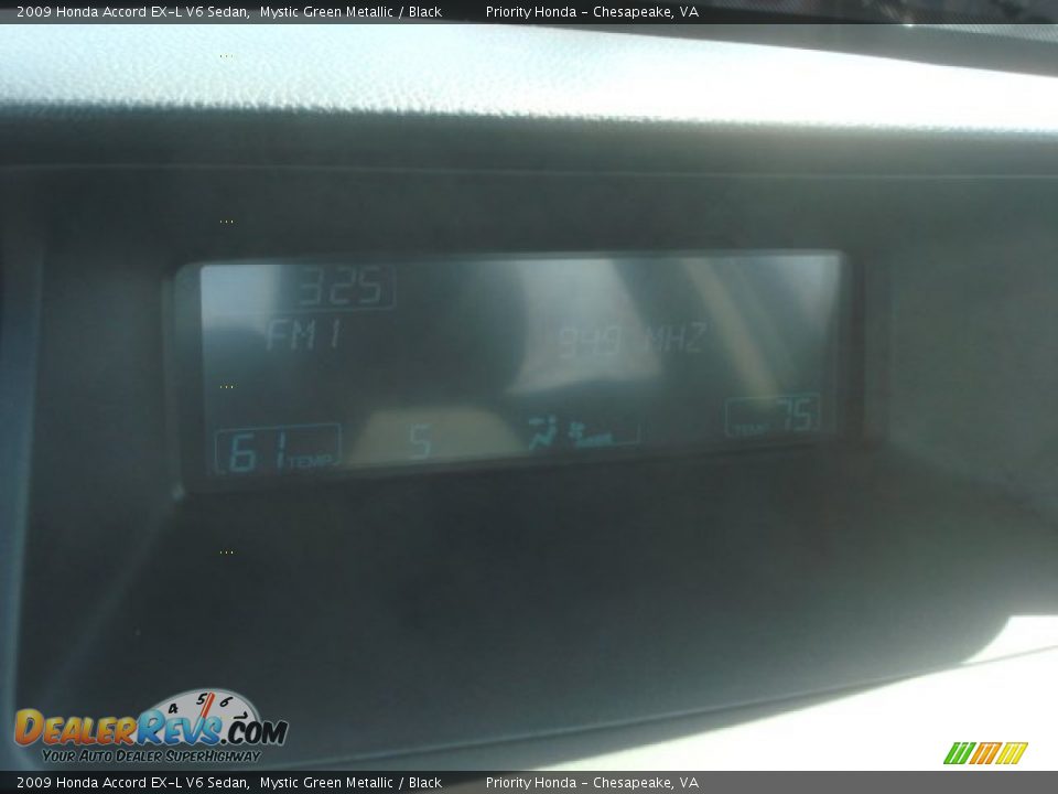 2009 Honda Accord EX-L V6 Sedan Mystic Green Metallic / Black Photo #20