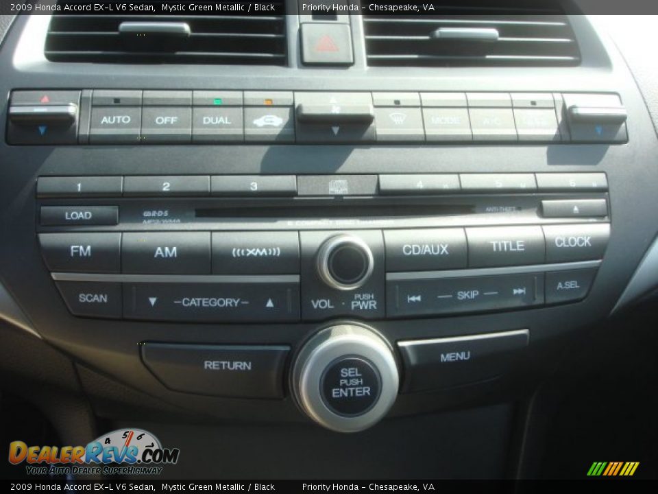 2009 Honda Accord EX-L V6 Sedan Mystic Green Metallic / Black Photo #21