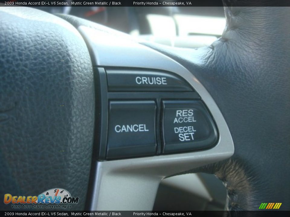 2009 Honda Accord EX-L V6 Sedan Mystic Green Metallic / Black Photo #25