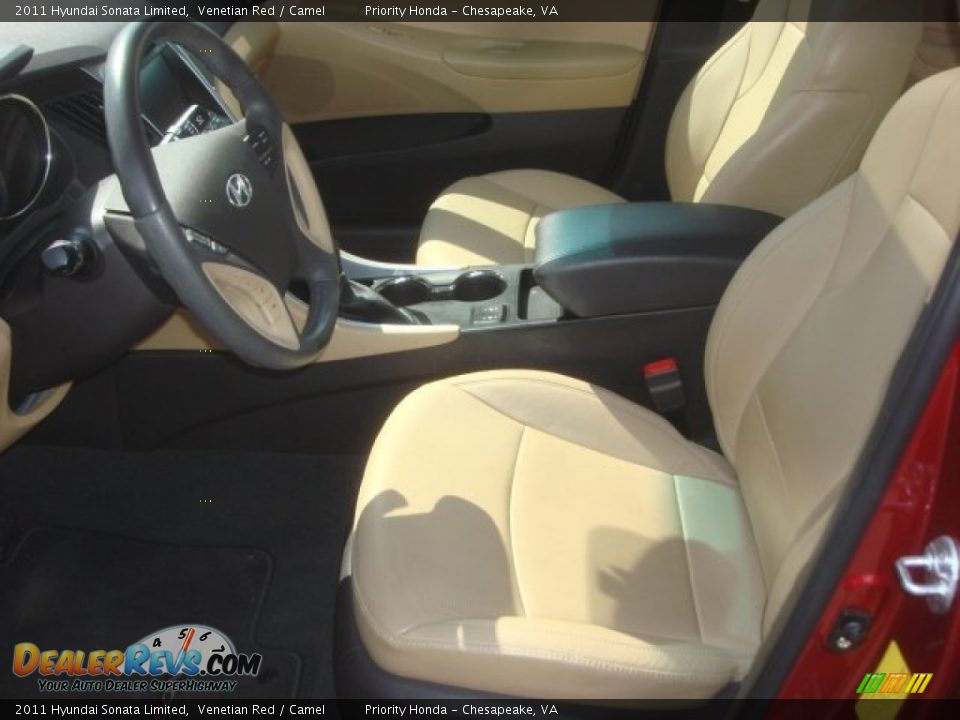 2011 Hyundai Sonata Limited Venetian Red / Camel Photo #10