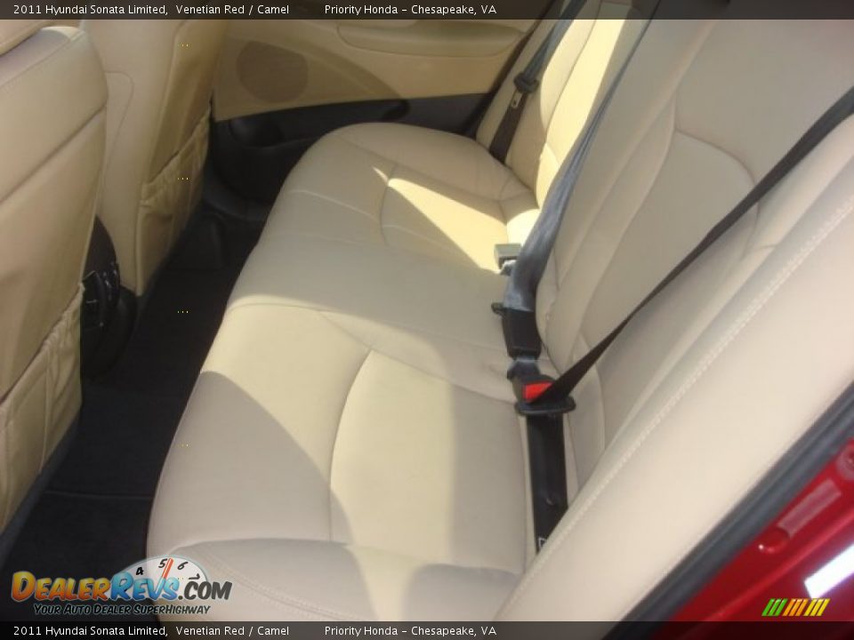 2011 Hyundai Sonata Limited Venetian Red / Camel Photo #11
