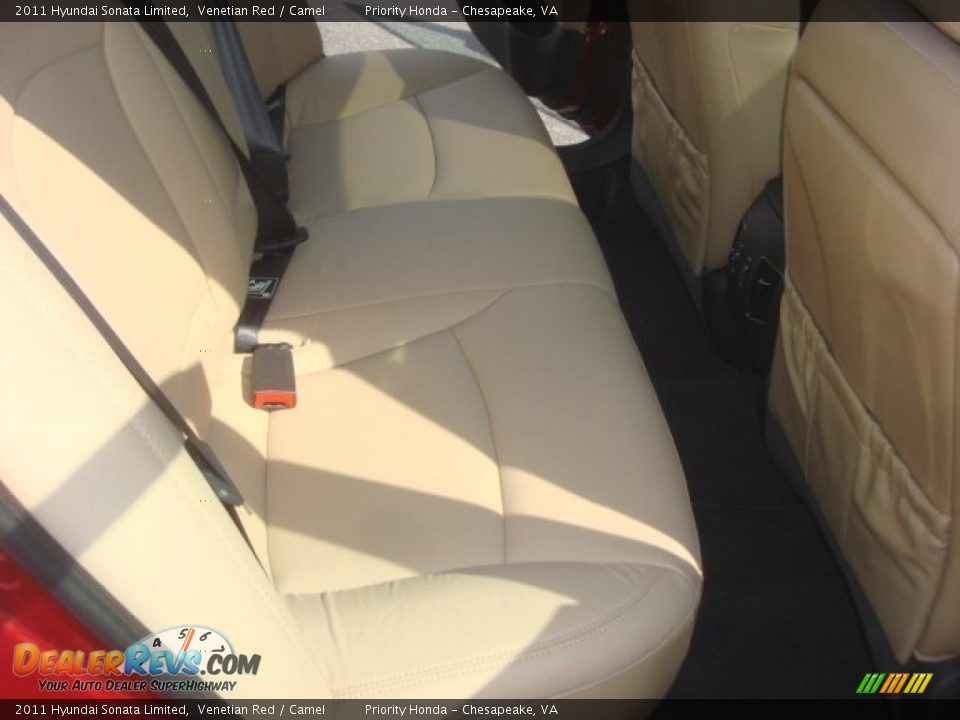 2011 Hyundai Sonata Limited Venetian Red / Camel Photo #12