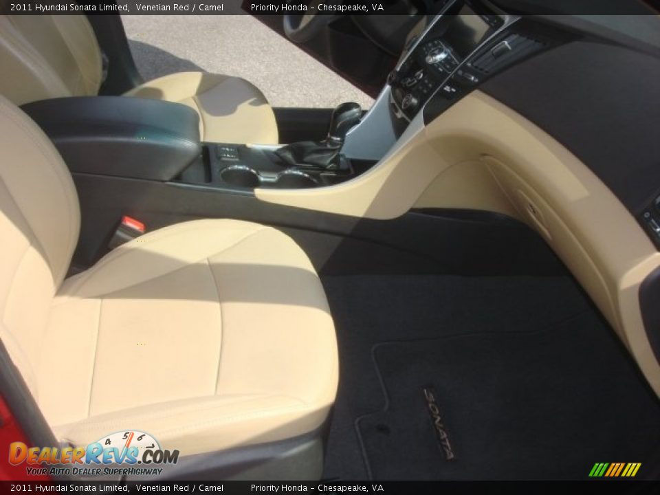 2011 Hyundai Sonata Limited Venetian Red / Camel Photo #14