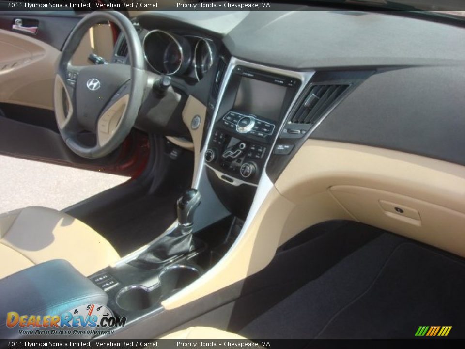 2011 Hyundai Sonata Limited Venetian Red / Camel Photo #15