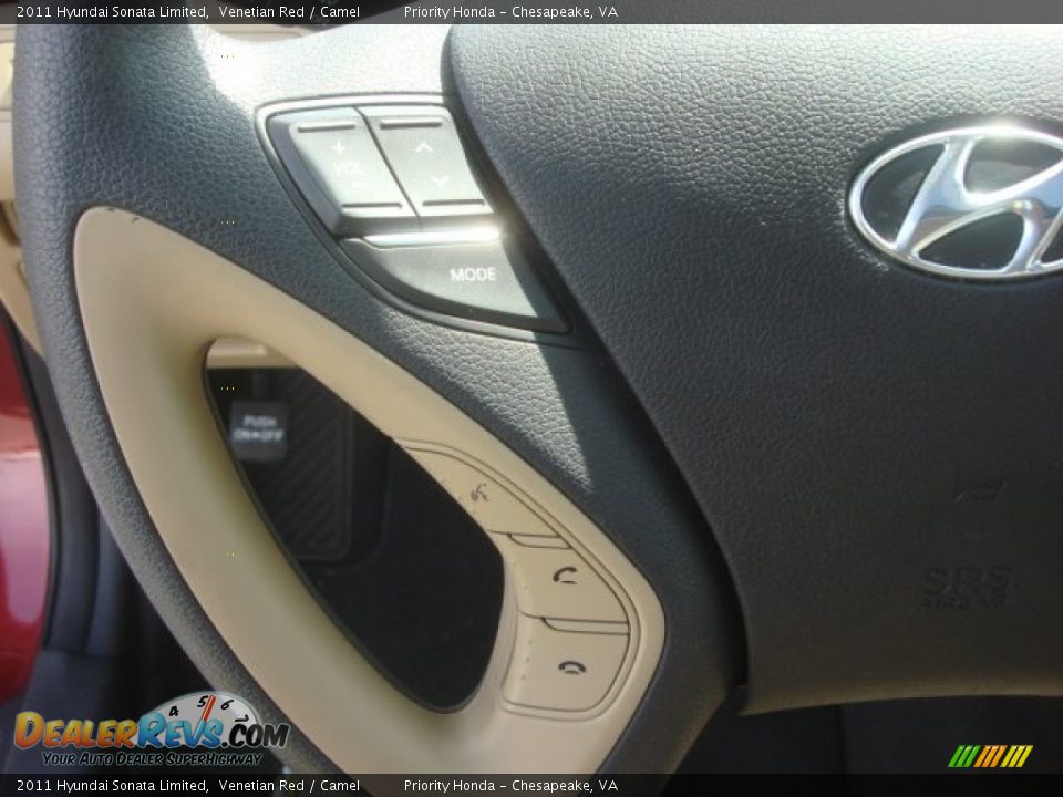 2011 Hyundai Sonata Limited Venetian Red / Camel Photo #28