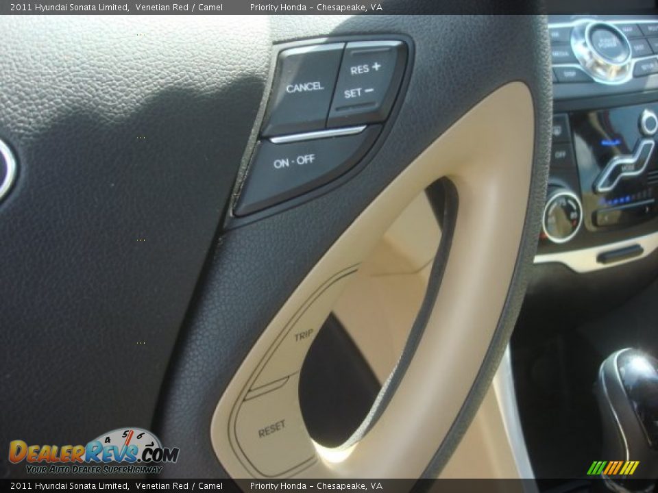 2011 Hyundai Sonata Limited Venetian Red / Camel Photo #29
