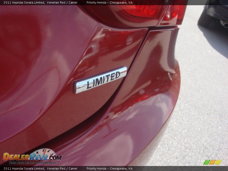 2011 Hyundai Sonata Limited Venetian Red / Camel Photo #34
