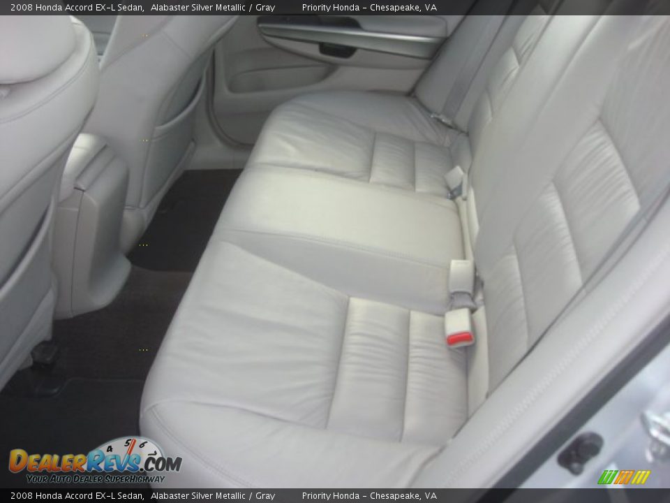 2008 Honda Accord EX-L Sedan Alabaster Silver Metallic / Gray Photo #9