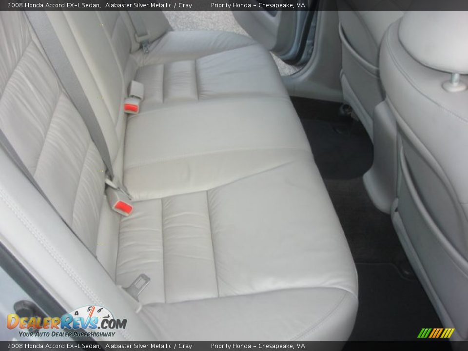 2008 Honda Accord EX-L Sedan Alabaster Silver Metallic / Gray Photo #10