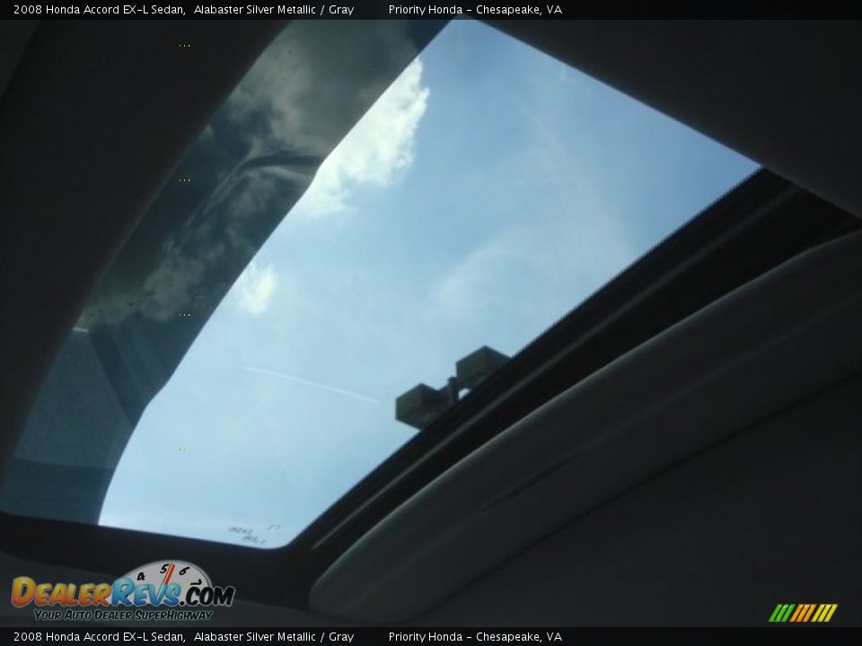 2008 Honda Accord EX-L Sedan Alabaster Silver Metallic / Gray Photo #14