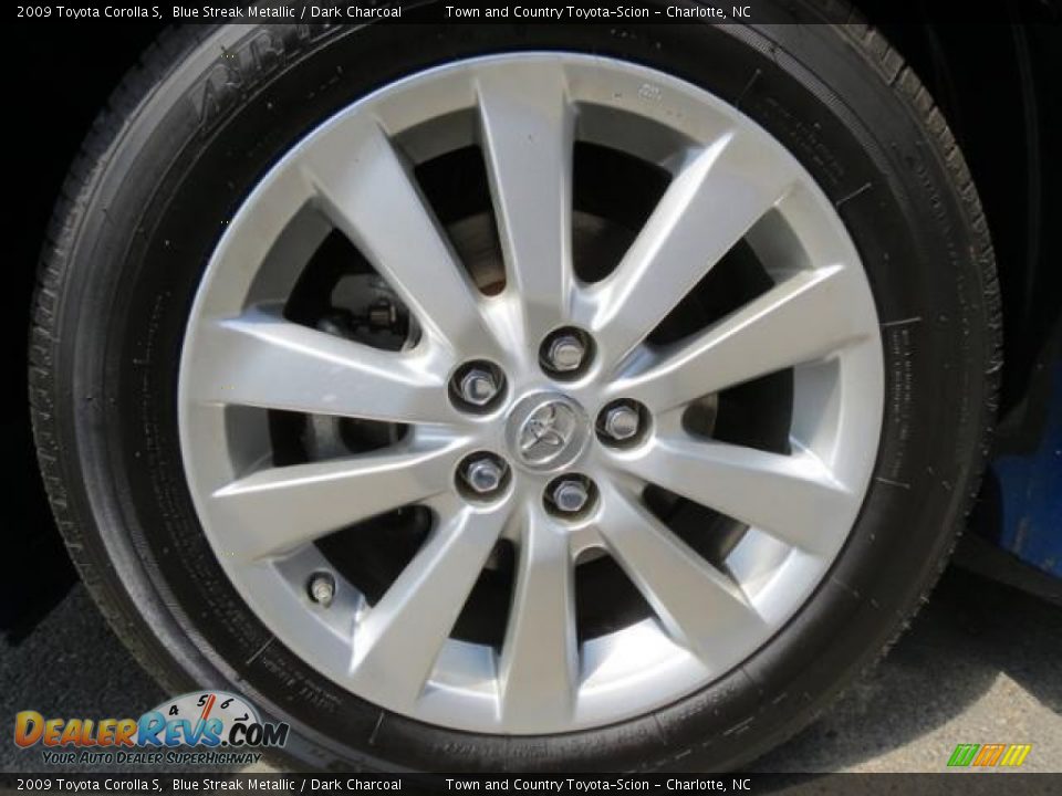 2009 Toyota Corolla S Blue Streak Metallic / Dark Charcoal Photo #4