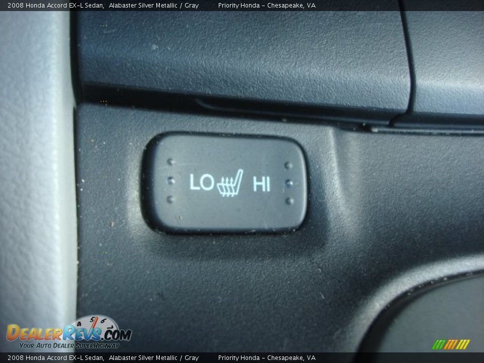 2008 Honda Accord EX-L Sedan Alabaster Silver Metallic / Gray Photo #18