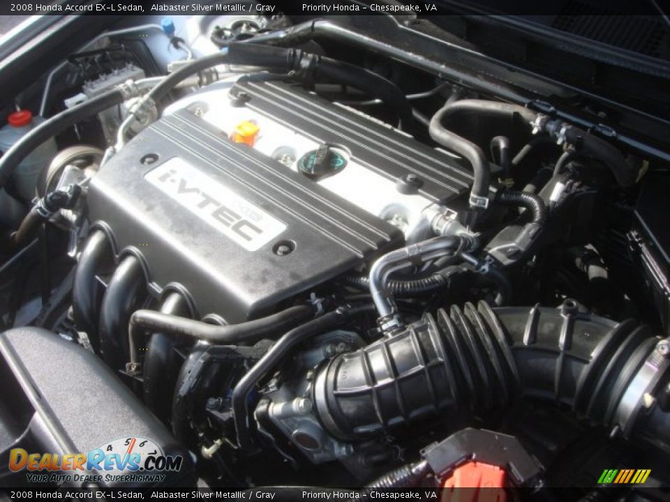 2008 Honda Accord EX-L Sedan Alabaster Silver Metallic / Gray Photo #22