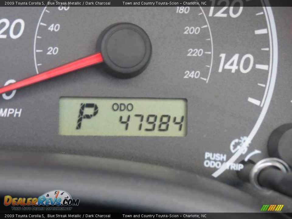 2009 Toyota Corolla S Blue Streak Metallic / Dark Charcoal Photo #12