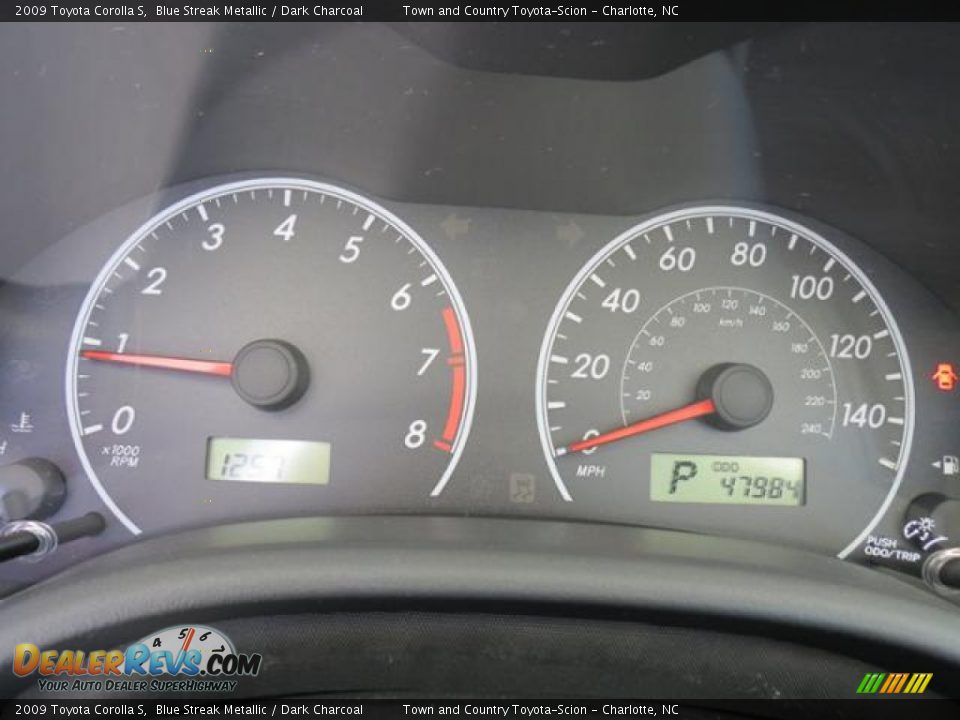 2009 Toyota Corolla S Blue Streak Metallic / Dark Charcoal Photo #13