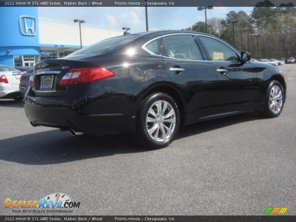 2012 Infiniti M 37x AWD Sedan Malbec Black / Wheat Photo #4