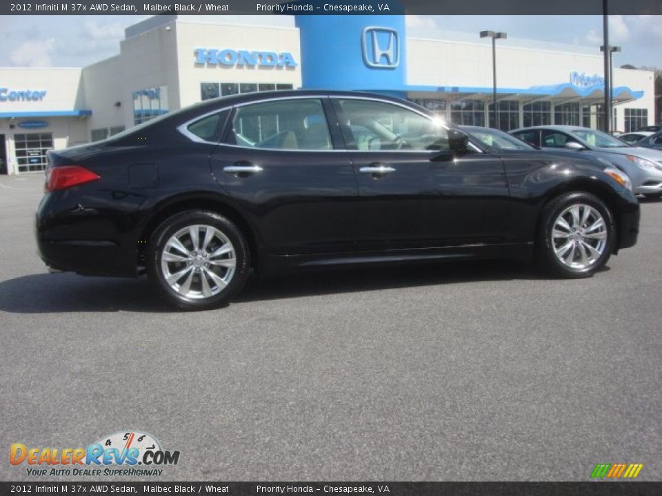2012 Infiniti M 37x AWD Sedan Malbec Black / Wheat Photo #5