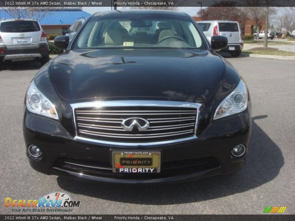 2012 Infiniti M 37x AWD Sedan Malbec Black / Wheat Photo #8