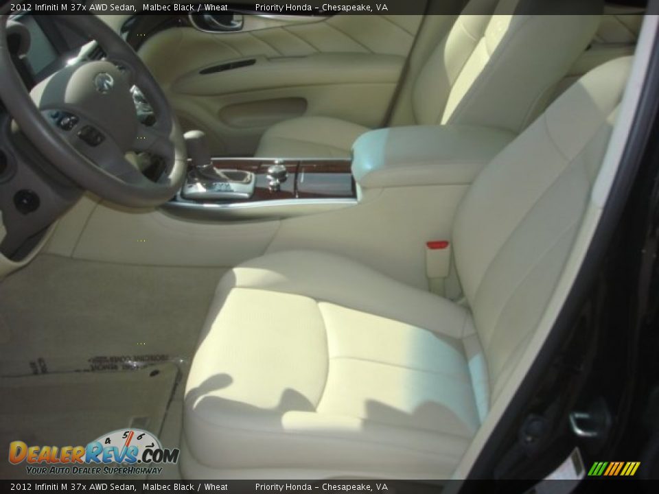 2012 Infiniti M 37x AWD Sedan Malbec Black / Wheat Photo #10