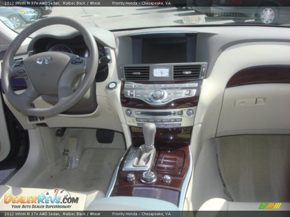 2012 Infiniti M 37x AWD Sedan Malbec Black / Wheat Photo #13