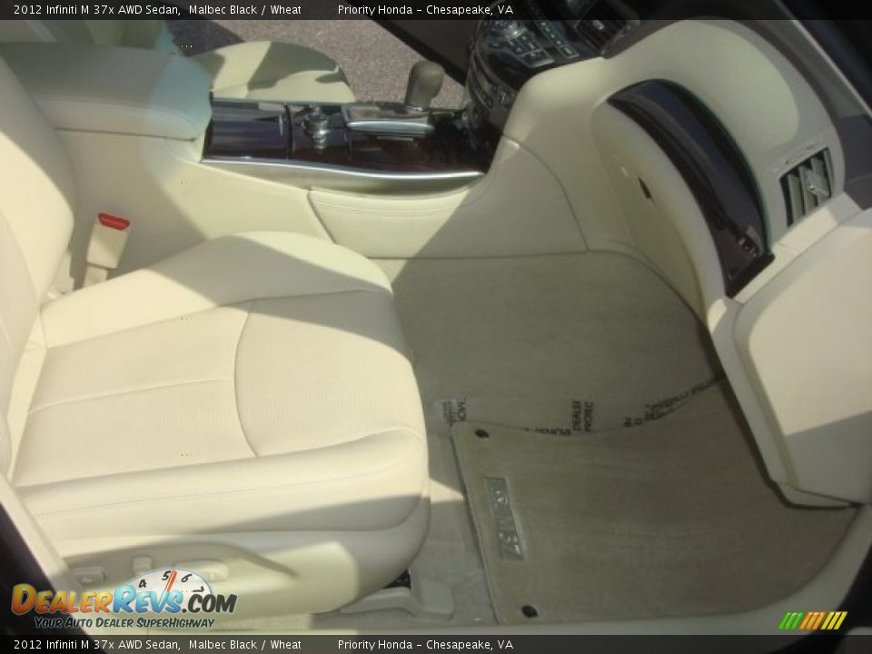 2012 Infiniti M 37x AWD Sedan Malbec Black / Wheat Photo #14