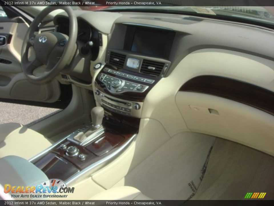 2012 Infiniti M 37x AWD Sedan Malbec Black / Wheat Photo #15