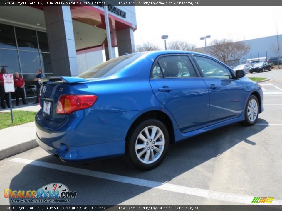 2009 Toyota Corolla S Blue Streak Metallic / Dark Charcoal Photo #29