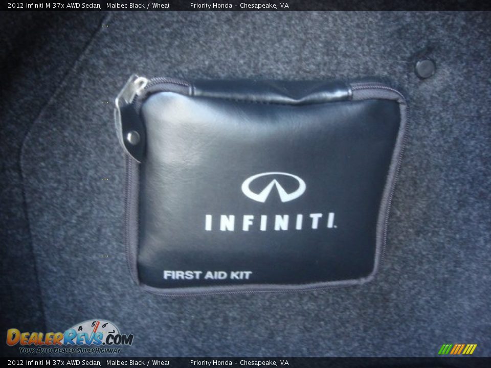 2012 Infiniti M 37x AWD Sedan Malbec Black / Wheat Photo #17
