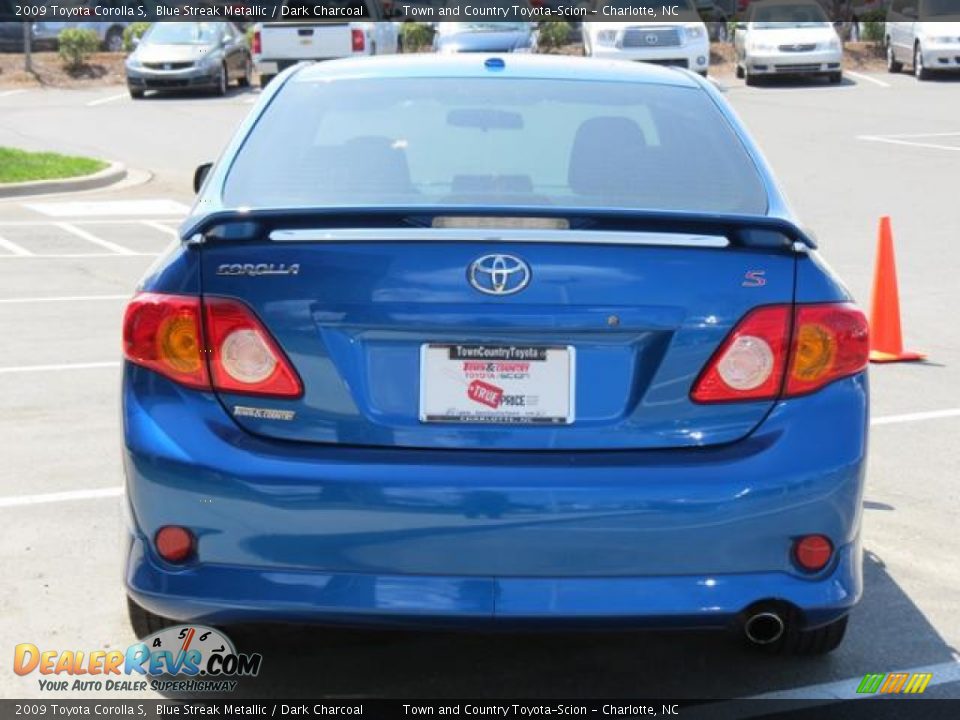 2009 Toyota Corolla S Blue Streak Metallic / Dark Charcoal Photo #30