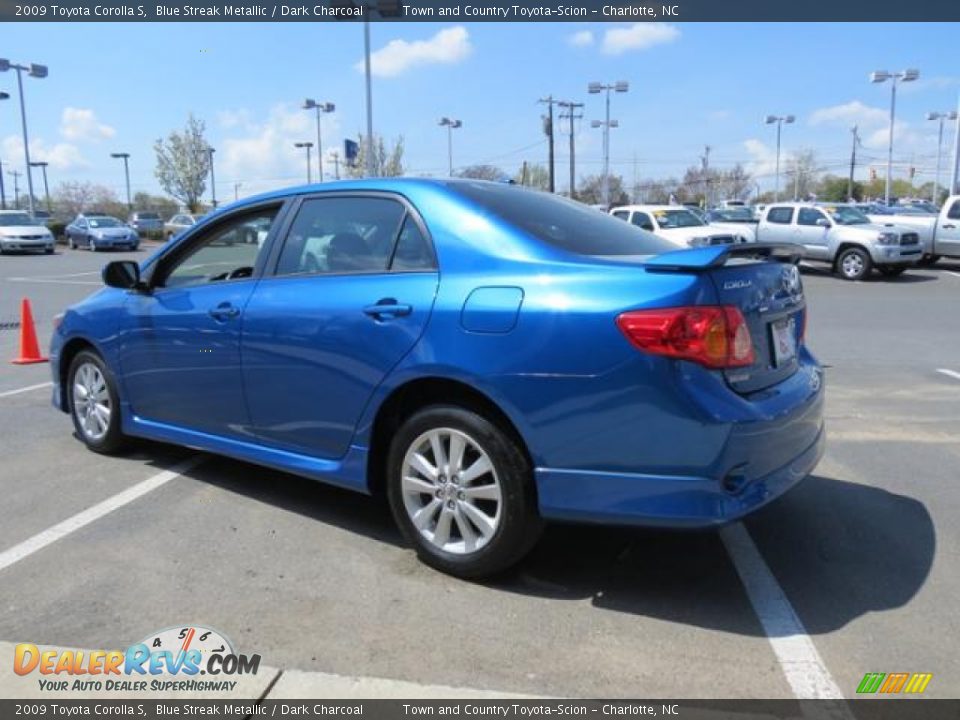 2009 Toyota Corolla S Blue Streak Metallic / Dark Charcoal Photo #31