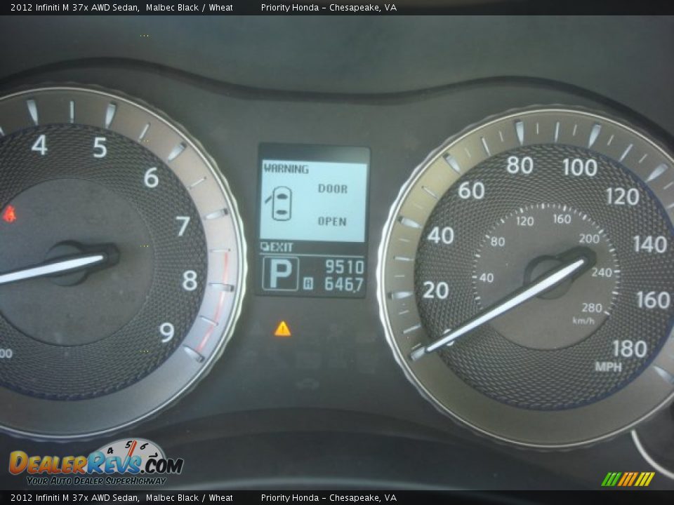 2012 Infiniti M 37x AWD Sedan Malbec Black / Wheat Photo #21